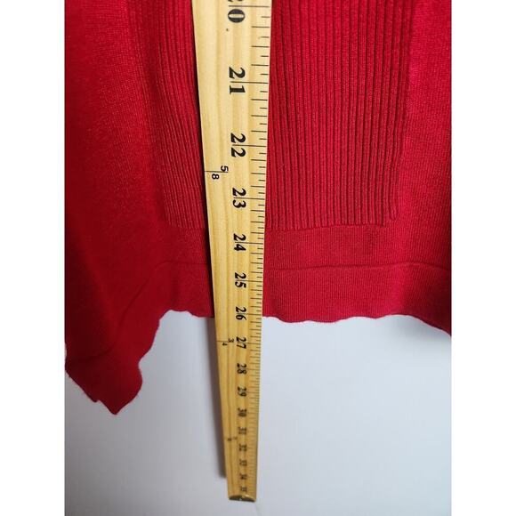 John Mark sweater womens L contrasting balloon sleeves art to wear Careerwear - Picture 8 of 9